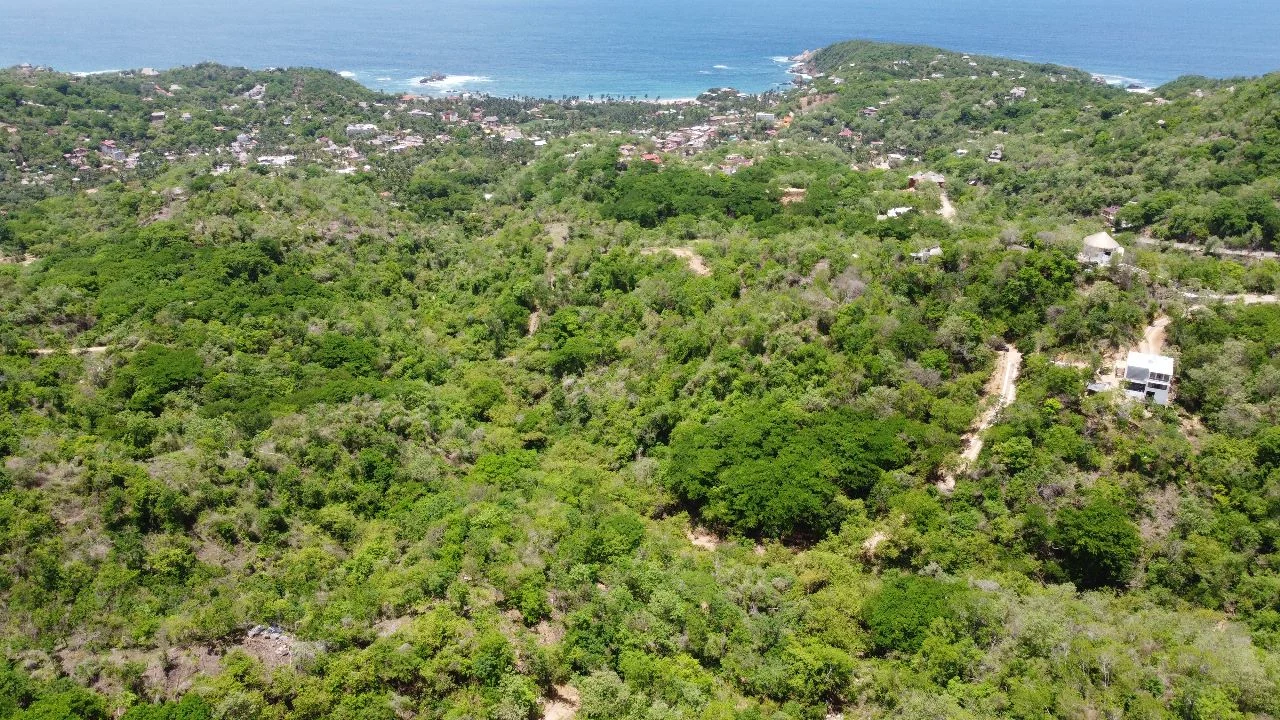 Azimut — la playa de Mazunte desde el aire