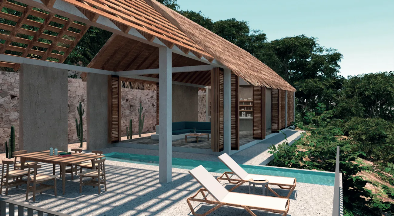 Render del proyecto de Casa Yuu'Kee