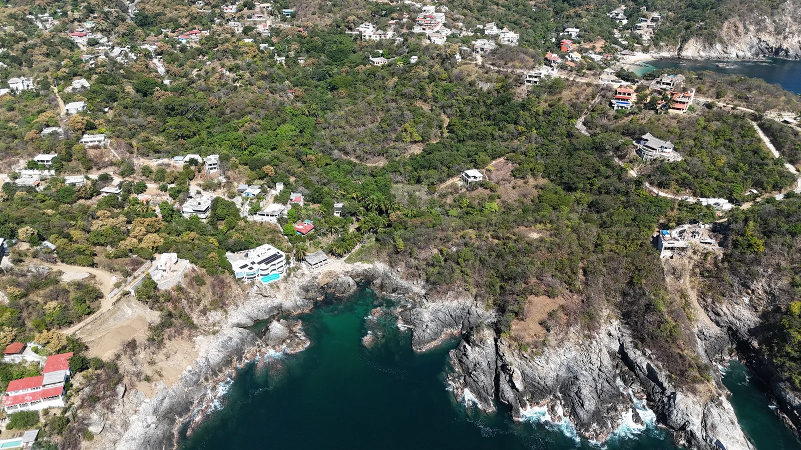 Frente al mar desde el aire