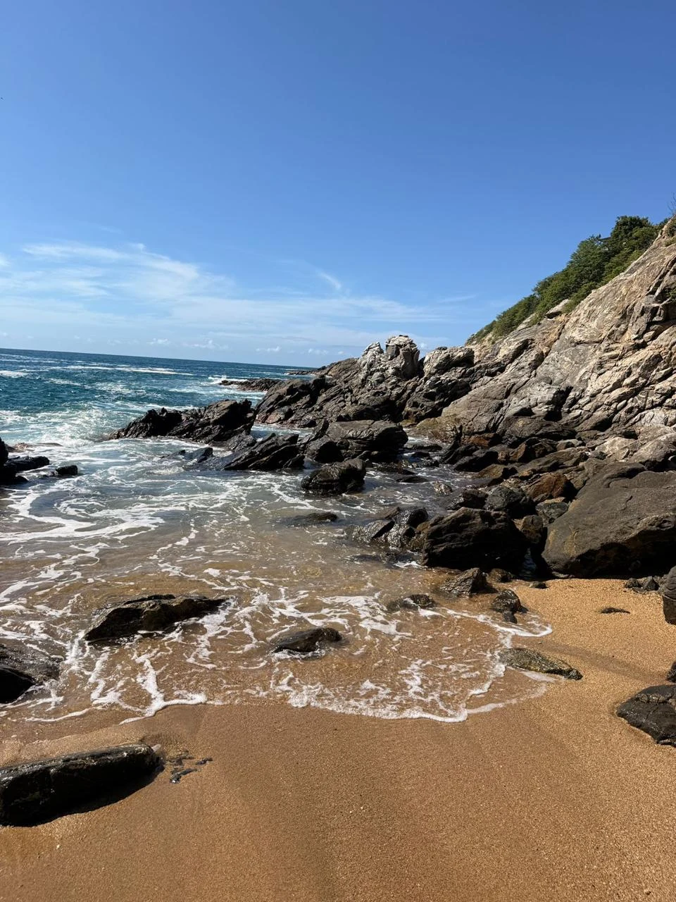 Playa a pasos del terreno