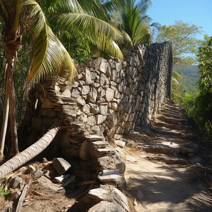 Muro artesanal de piedra
